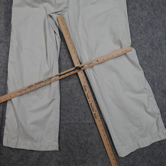 Anthropologie Maeve Pants Womens 14 Pleated Chino Wide Leg Trouser Khaki Tan 30" - Picture 5 of 11